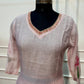 Baby Pink Floral Charm Embroidered Mull Chanderi Suit Set (RT1389)