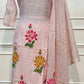 Baby Pink Floral Charm Embroidered Mull Chanderi Suit Set (RT1389)