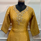 Mustard Yellow Golden Embroidered Salsa Suit Set (RT1399)