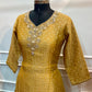 Mustard Yellow Golden Embroidered Salsa Suit Set (RT1399)