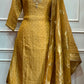 Mustard Yellow Golden Embroidered Salsa Suit Set (RT1399)
