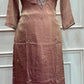 Rosy Mauve Embroidered Imported Fabric 3-Piece Straight Cut Set (RT1400)