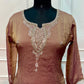 Mocha Elegance Imported Fabric Embroidered Straight Suit Set (RT1405)