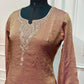 Mocha Elegance Imported Fabric Embroidered Straight Suit Set (RT1405)