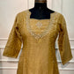 Mustard Glow Salsa Embroidered Straight Suit Set (RT1407)