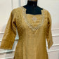Mustard Glow Salsa Embroidered Straight Suit Set (RT1407)