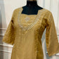 Mustard Glow Salsa Embroidered Straight Suit Set (RT1407)