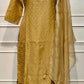 Mustard Glow Salsa Embroidered Straight Suit Set (RT1407)