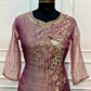 Mauve Peacock Elegance Premium Salsa Embroidered Suit Set (RT1408)