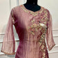 Mauve Peacock Elegance Premium Salsa Embroidered Suit Set (RT1408)