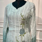 Aqua Bloom Premium Organza Embroidered Suit Set (RT1415)