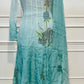 Aqua Bloom Premium Organza Embroidered Suit Set (RT1415)