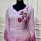 Blush Petal Premium Organza Embellished Suit Set (RT1416)