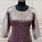 Plum Mist Tissue Embroidered Suit Set (RT1421)