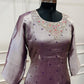Plum Mist Tissue Embroidered Suit Set (RT1421)