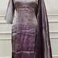 Plum Mist Tissue Embroidered Suit Set (RT1421)