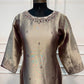 Pearl Mauve Tissue Embroidered Straight Suit Set (RT1422)