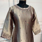 Pearl Mauve Tissue Embroidered Straight Suit Set (RT1422)