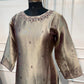 Pearl Mauve Tissue Embroidered Straight Suit Set (RT1422)