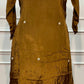 Mocha Royale Russian Silk Embroidered A-Line Suit Set (RT1417)
