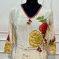 Ivory Floral Grace – A-Line Butter Crepe 3 Piece Suit Set (RT1429)