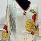 Ivory Floral Grace – A-Line Butter Crepe 3 Piece Suit Set (RT1429)