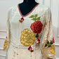 Ivory Floral Grace – A-Line Butter Crepe 3 Piece Suit Set (RT1429)