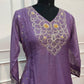 Lavender Petal Elegance – Premium Mull Chanderi A-Line 3 Piece Suit Set (RT1428)