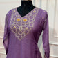 Lavender Petal Elegance – Premium Mull Chanderi A-Line 3 Piece Suit Set (RT1428)