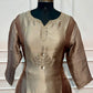 Mocha Royale Premium Tissue Shimmer Embroidered Suit Set (1423)