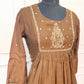 Chocolate Floral A-Line Mull Chanderi Set (RT1440)