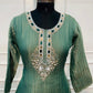 Elegant Sage Green Embroidered Salsa 3-Piece Straight Cut Suit Set (RT1434)