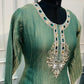 Elegant Sage Green Embroidered Salsa 3-Piece Straight Cut Suit Set (RT1434)