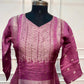 Royal Magenta Tissue Silk Straight-Cut 3-Piece Set (RT1432)