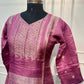 Royal Magenta Tissue Silk Straight-Cut 3-Piece Set (RT1432)