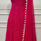 Rani Pink Mirrorwork Georgette Anarkali Set (RT1444)