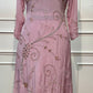 Dusty Pink Chinon A-Line Embroidered Suit Set (RT1449)