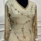 Sage Green Chinon A-Line Embroidered Suit Set (RT1450)