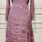 Mauve Embroidered Chinon A-Line Suit Set (RT1452)