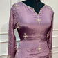 Mauve Embroidered Chinon A-Line Suit Set (RT1452)