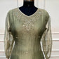 Sage Green Embroidered Salsa A-Line Suit Set with Dupatta (RT1453)