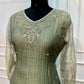 Sage Green Embroidered Salsa A-Line Suit Set with Dupatta (RT1453)