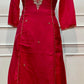 Crimson Heritage Premium Mull Chanderi A-Line Suit Set (RT1455)