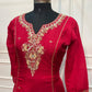 Crimson Heritage Premium Mull Chanderi A-Line Suit Set (RT1455)