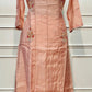 Blush Petal Embroidered Mull Chanderi A-Line Set (RT1460)