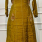 Golden Marigold Embroidered Mull Chanderi A-Line Set (RT1457)