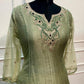 Sage Green Embroidered Salsa A-Line Suit Set (RT1465)