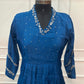 Azure Charm Mull Chanderi A-Line Suit Set (RT1470)