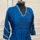 Azure Charm Mull Chanderi A-Line Suit Set (RT1470)