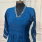 Azure Charm Mull Chanderi A-Line Suit Set (RT1470)